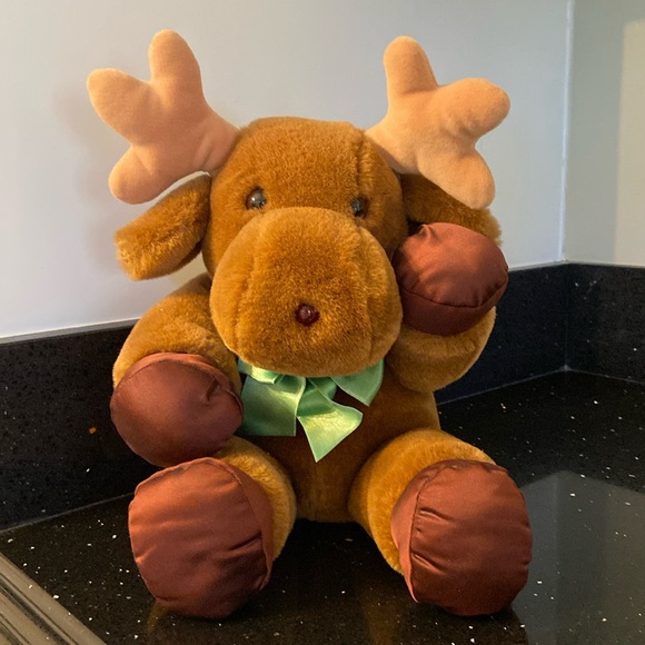 Musical Animated Reindeer Light Up Christmas Rudolph Stuffed Plush Vintage - Picture 1 of 11